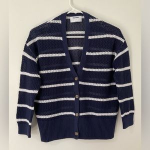 NWT Old Navy Blue/White Striped Sweater, size: small